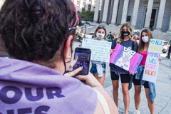 Hundreds of supporters gathered together for the #RallyForAbortionJustice today starting in Foley Square, lower Manhattan. As part of the annual Women’s March, this year the march took place in 650 locations in all 50 United States tagged in which numerous speakers, activists, politicians, advocates and supporters came together across the nation in fight for the rights of women. 
(C)Bianca Otero. October, 2, 2021.