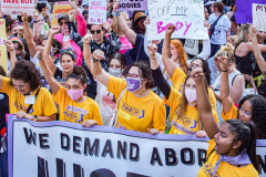 Hundreds of supporters gathered together for the #RallyForAbortionJustice today starting in Foley Square, lower Manhattan. As part of the annual Women’s March, this year the march took place in 650 locations in all 50 United States tagged in which numerous speakers, activists, politicians, advocates and supporters came together across the nation in fight for the rights of women. 
(C)Bianca Otero. October, 2, 2021.
