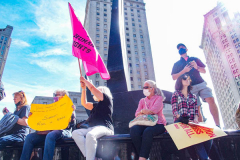 Hundreds of supporters gathered together for the #RallyForAbortionJustice today starting in Foley Square, lower Manhattan. As part of the annual Women’s March, this year the march took place in 650 locations in all 50 United States tagged in which numerous speakers, activists, politicians, advocates and supporters came together across the nation in fight for the rights of women. 
(C)Bianca Otero. October, 2, 2021.