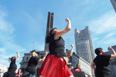 Hundreds of supporters gathered together for the #RallyForAbortionJustice today starting in Foley Square, lower Manhattan. As part of the annual Women’s March, this year the march took place in 650 locations in all 50 United States tagged in which numerous speakers, activists, politicians, advocates and supporters came together across the nation in fight for the rights of women. 
(C)Bianca Otero. October, 2, 2021.