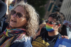 Donna Lieberman, executive director of the New York Civil Liberties Union speaks to rally demonstrators.
Hundreds of supporters gathered together for the #RallyForAbortionJustice today starting in Foley Square, lower Manhattan. As part of the annual Women’s March, this year the march took place in 650 locations in all 50 United States tagged in which numerous speakers, activists, politicians, advocates and supporters came together across the nation in fight for the rights of women. 
(C)Bianca Otero. October, 2, 2021.