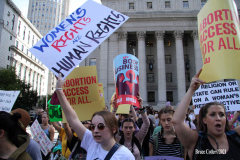 New York,  October 2, 2021  The Rally for Abortion Justice in Manhattan, Hundreds of abortion-rights supporters gathered in Foley Square then marched to Washington Square Park in Manhattan.Hundreds of rallies nationwide Saturday for the first Women’s March demonstrations since President Trump left office.