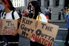 New York,  October 2, 2021  The Rally for Abortion Justice in Manhattan, Hundreds of abortion-rights supporters gathered in Foley Square then marched to Washington Square Park in Manhattan.Hundreds of rallies nationwide Saturday for the first Women’s March demonstrations since President Trump left office.