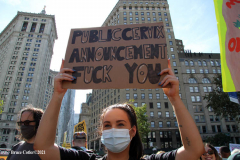 New York,  October 2, 2021  The Rally for Abortion Justice in Manhattan, Hundreds of abortion-rights supporters gathered in Foley Square then marched to Washington Square Park in Manhattan.Hundreds of rallies nationwide Saturday for the first Women’s March demonstrations since President Trump left office.