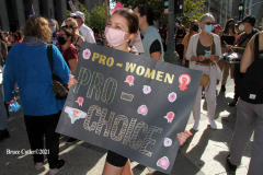 New York,  October 2, 2021  The Rally for Abortion Justice in Manhattan, Hundreds of abortion-rights supporters gathered in Foley Square then marched to Washington Square Park in Manhattan.Hundreds of rallies nationwide Saturday for the first Women’s March demonstrations since President Trump left office.