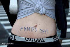 New York,  October 2, 2021  The Rally for Abortion Justice in Manhattan, Hundreds of abortion-rights supporters gathered in Foley Square then marched to Washington Square Park in Manhattan.Hundreds of rallies nationwide Saturday for the first Women’s March demonstrations since President Trump left office.