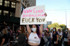 New York,  October 2, 2021  The Rally for Abortion Justice in Manhattan, Hundreds of abortion-rights supporters gathered in Foley Square then marched to Washington Square Park in Manhattan.Hundreds of rallies nationwide Saturday for the first Women’s March demonstrations since President Trump left office.