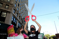 New York,  October 2, 2021  The Rally for Abortion Justice in Manhattan, Hundreds of abortion-rights supporters gathered in Foley Square then marched to Washington Square Park in Manhattan.Hundreds of rallies nationwide Saturday for the first Women’s March demonstrations since President Trump left office.
