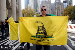 New York,  12,000 N.Y.C.  Municipal employees (police,fire,sanitation,teachers) protest  the  
Mandate to get vaccinated by October 29, 2021 or be put on unpaid leave. The protesters walked across the Brooklyn Bridge to City Hall.