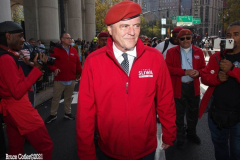 New York,  12,000 N.Y.C.  Municipal employees (police,fire,sanitation,teachers) protest  the  
Mandate to get vaccinated by October 29, 2021 or be put on unpaid leave. The protesters walked across the Brooklyn Bridge to City Hall. Curtis Sliwa the head of the group The Guardian Angels joins the protest to show support he is also running for New York City Mayor