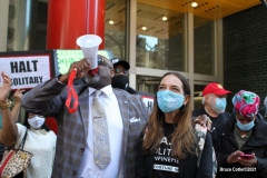 New York - Protest in front of  New York Governor Andrew Cuomo's office in midtown Manhattan demanding that solidarity confinement be stopped in New York Jails and Prisons.