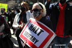 New York - Protest in front of  New York Governor Andrew Cuomo's office in midtown Manhattan demanding that solidarity confinement be stopped in New York Jails and Prisons.