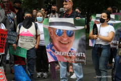 New York,   Housing Works inc. Advocacy group holds a rally and civil disobedience by laying down and blocking Broadway in front of City Hall. New York City Police Department officers arrested 9 people.
