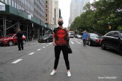 New York,   Housing Works inc. Advocacy group holds a rally and civil disobedience by laying down and blocking Broadway in front of City Hall. New York City Police Department officers arrested 9 people.