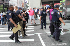 New York,   Housing Works inc. Advocacy group holds a rally and civil disobedience by laying down and blocking Broadway in front of City Hall. New York City Police Department officers arrested 9 people.