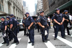 New York,   Housing Works inc. Advocacy group holds a rally and civil disobedience by laying down and blocking Broadway in front of City Hall. New York City Police Department officers arrested 9 people.