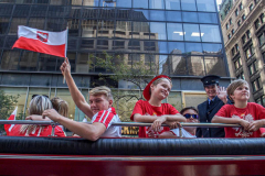 Polish-Americans gathered by the thousands in Midtown Manhattan, to celebrate the 84th Pulaski Day Parade, commemorating and honoring General Casimir Pulaski a Polish born aristocrat who is revered and remembered as both a Polish and an American Revolutionary War Hero, fighting for freedom in his homeland and adopted nation.
Polish government and prominent local community figures came to celebrate the abundance of festivities and events that took place, marching up 5th ave from 36th to 53rd St. 
This year, the theme spotlighted the 100th Birthday Anniversary of Pope John Paul II who was born in Wadowice, Poland. 
(C) Bianca Otero, NYC, NY. October 3, 2021.