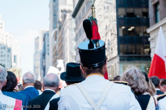 New York,   New York, NY - New York City’s Fifth Avenue  closed Sunday, October 03rd, 2021, from 12:00 Noon to 6:00 PM as Polish-Americans join together in honor of Brigadier General Casimir Pulaski, hero of the American Revolutionary War who died at the battle of Savannah Georgia in October, 1779. The parade stepped off from Fifth Avenue at 35th Street at 12:30 PM with the Honor Guard of the New York City Police and Fire Departments leading the way up 5th Avenue to 54th Street.