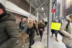 Protests arose in several parts of the city, where an estimated 500+ demonstrators marched from Times Square to the Permanent Mission of the Russian Federation. They then marched along Lexington Avenue to the United Nations, located within Dag Hammarskjold Plaza on East 47th Street in Manhattan. 

Among their chants, they shouted "hands off Ukraine," "stop Russia now," "stand with Ukraine," and "support Ukraine." Some also sang the Ukrainian national anthem. 

Photographer Placido D. Perez
NYPPA Independent Photographer