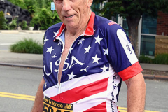 Photographs by Mary DiBiase Blaich
Sunday, July 04, 2021
Forest Avenue
West Brighton, Staten Island
Happy Fourth of July!
For over 35 years, the Blaich Family has spent the early morning hours on the Fourth handing out water to runners in the annual Pepper Martin 5 Mile Race later renamed for Arielle Newman. Last year the race was cancelled, but a small group of local runners staged their own competition. This year they did the same. No permits were issued,which meant the traffic was not stopped, so the runners made their way on Forest Avenue either on the sidewalk or the street, dodging cars. The official sponsor was the Correcaminos group of runners.