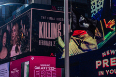 Ukranian supporters came together again  in Times Square, to speak in protest on their opposition of the Russian attack on Ukraine.
People from around the world took to the foghorns to speak their minds against the attack and to reinforce their solidarity together in support.
Times Square, Midtown, Manhattan, New York. Saturday, February 26, 2022. (C) Bianca Otero