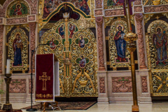 The St. George Ukrainian Catholic Church, people pray for loved ones and pay their respects.Saturday, February 26, 2022.  East Village, Manhattan, New York. (C) Bianca Otero