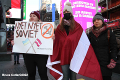 February 26, 2022  New York, 
Pro Ukrainian protest  at the crossroads of the world in New York City. Protestors gathered to support the  people of the Ukraine.