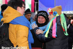 February 26, 2022  New York, 
Pro Ukrainian protest  at the crossroads of the world in New York City. Protestors gathered to support the  people of the Ukraine.