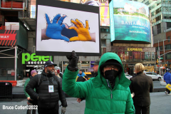February 26, 2022  New York, 
Pro Ukrainian protest  at the crossroads of the world in New York City. Protestors gathered to support the  people of the Ukraine.