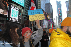 February 26, 2022  New York, 
Pro Ukrainian protest  at the crossroads of the world in New York City. Protestors gathered to support the  people of the Ukraine.