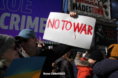 February 26, 2022  New York, 
Pro Ukrainian protest  at the crossroads of the world in New York City. Protestors gathered to support the  people of the Ukraine.