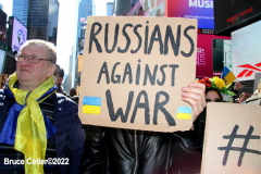 February 26, 2022  New York, 
Pro Ukrainian protest  at the crossroads of the world in New York City. Protestors gathered to support the  people of the Ukraine.