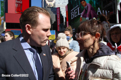 February 26, 2022  New York, 
Pro Ukrainian protest  at the crossroads of the world in New York City. Protestors gathered to support the  people of the Ukraine.
Andrew Giuliani son of Rudy Giuliani former lawyer to  President Donald Trump and NYC Mayor City Mayor