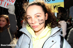 February 26, 2022  New York, 
Pro Ukrainian protest  at the crossroads of the world in New York City. Protestors gathered to support the  people of the Ukraine.