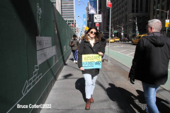 February 26, 2022  New York, 
Pro Ukrainian protest  at the crossroads of the world in New York City. Protestors gathered to support the  people of the Ukraine.