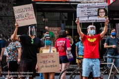 A coalition of activists, educators, parents, and students protest to stop the in-person reopening of  New York City public schools amidst the COOVID-19 pandemic in New York City on August 3, 2020. (Photo by Gabriele Holtermann/Sipa USA)
