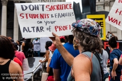 A coalition of activists, educators, parents, and students protest to stop the in-person reopening of  New York City public schools amidst the COOVID-19 pandemic in New York City on August 3, 2020. (Photo by Gabriele Holtermann/Sipa USA)