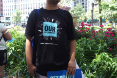 June 8,2022  NEW YORK  -  A Coalition of students from New York City  rally and march across the Brooklyn bridge  demanding schools be police free.