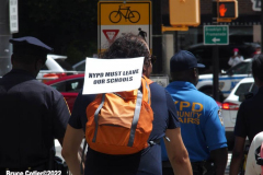 June 8,2022  NEW YORK  -  A Coalition of students from New York City  rally and march across the Brooklyn bridge  demanding schools be police free.
