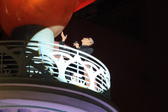 Jeff Goldblum lighting up the Statue of Liberty Torch of RISENY attraction. Located at 60 W 45th St on 29 Jan 2022.