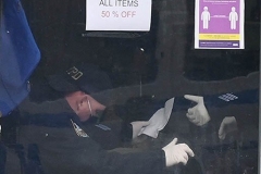 Wednesday, March 17, 2021
Level One Robbery
Staten Island, NY

J & K Discount Store, at 195 Port Richmond Avenue, was robbed this morning.  The perp was  believed to have fled on foot, according to reports.  Police called for a Level 1 Mobilization.  Police inside the window began an evidence collection.