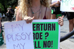 June 25 2022  NEW YORK  
 Roe v. Wade overturned by the U.S. Supreme Court.  protestors gathered at Union Square in New York City to show their disdain for the court's decision.