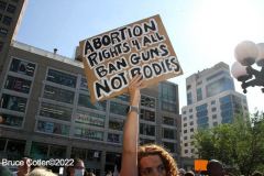 June 24 2022  NEW YORK  
 Roe v. Wade overturned by the U.S. Supreme Court. Thousands of protestors take to the streets of New York City to show their disdain for the court's decision.
