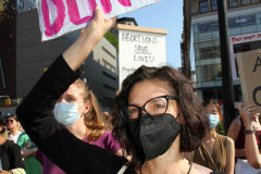 June 24 2022  NEW YORK  
 Roe v. Wade overturned by the U.S. Supreme Court. Thousands of protestors take to the streets of New York City to show their disdain for the court's decision.