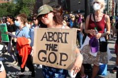 June 24 2022  NEW YORK  
 Roe v. Wade overturned by the U.S. Supreme Court. Thousands of protestors take to the streets of New York City to show their disdain for the court's decision.