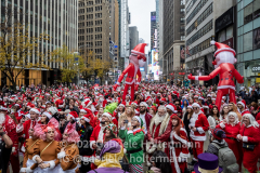 Santa Con NYC 2021 kicks off on Broadway in New York, NY, on Dec. 11, 2021. (Photo by Gabriele Holtermann/Sipa USA)