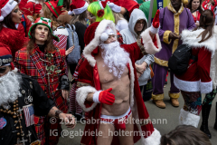 "Santa" wearing a speedo kicks off Santa Con 2021 on Broadway in New York, NY, on Dec. 11, 2021. (Photo by Gabriele Holtermann/Sipa USA)