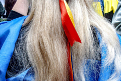 Stimulated by the recent bombings of Mariupol and the children killed and orphans left at risk,, Razom for Ukraine and Ukrainian Jersey City organized a peaceful protest in NYC and major cities in the US.
Starting in Midtown at the UNICEF offices to Fox News then ending in Times Square, the peaceful march of several hundred chanted “Save our Children” and “Putin is a Killer”. People from the local community as well as other neighboring countries came to protest and speak in the final part of the March. Manhattan, NY. March 18, 2022. (C) Bianca Otero