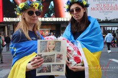 Save lives in Ukraine. A protest in Times Square this afternoon on March 19, 2022.