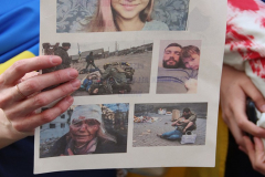 Save lives in Ukraine. A protest in Times Square this afternoon on March 19, 2022.